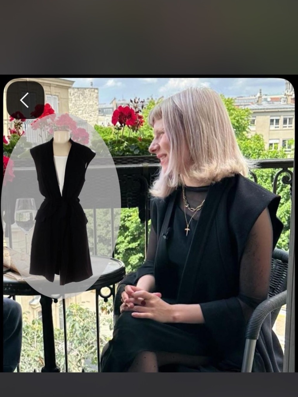 Black Sleeveless Tie-Waist Vest Dress